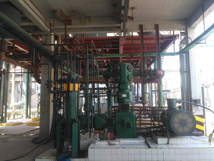全國(guó)首臺(tái)套大排量往復(fù)式中高壓氯化氫壓縮機(jī)，用于液化氯化氫氣體。